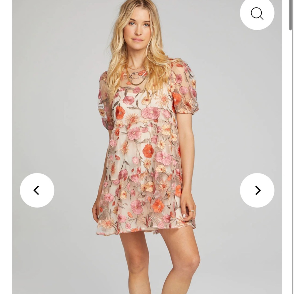 Saltwater LUXE Floral Mini Dress - Pink and Orange